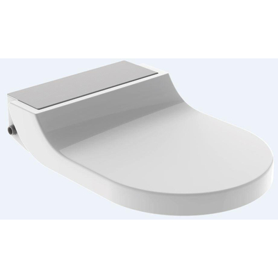 Geberit Aquaclean tuma Abattant WC - douche intégrée - décor inox - blanc