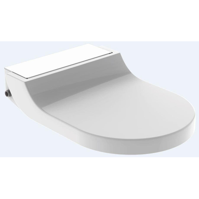 Geberit Aquaclean tuma Abattant WC - douche intégrée - verre blanc décor - blanc