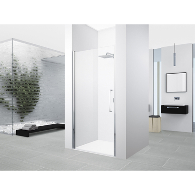 Novellini Young 2.0 1B porte pivotante pour niche 77/81x200cm matchroom/transparente