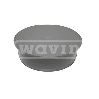 Wavin capuchon pour l'extrémité 125 mm. gris