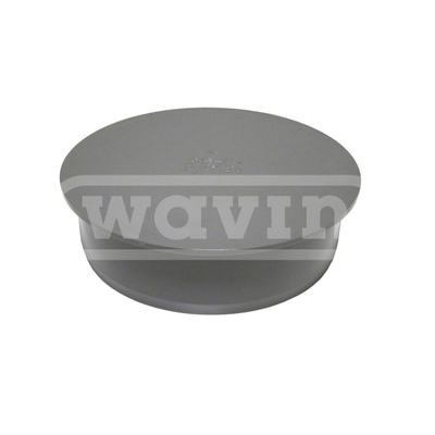 WavinWadalpvc kap spie-eind32mmgrijs