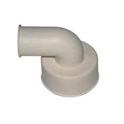 De Beer haakse closetsok - 28x32mm - Type 90 watt - wit