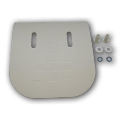 De Beer isolatieplaat - voor wandbidet - met bevestiging - wit