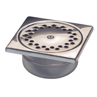 Van Den Berg siphon de sol 15x15cm avec grille en acier inoxydable sortie verticale