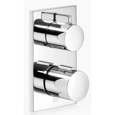 Dornbracht Imo partie apparente pour robinet de baignoire encastré thermostatique avec inverseur incluant robinet d'arrêt 2 fonctions chrome