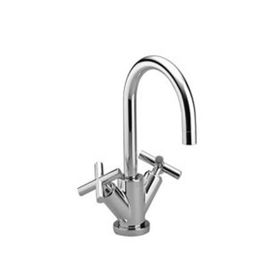 Dornbracht Tara. Melangeur de lavabo monotrou avec garniture d'écoulement Chrome