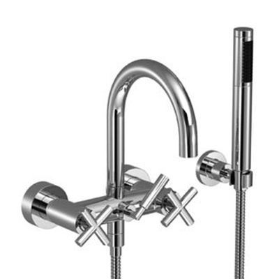 Dornbracht Tara robinet de baignoire avec inverseur et raccords, garniture incluse chrome