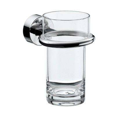 Emco Rondo 2 porte-gobelet avec verre chrome