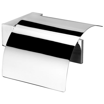 Geesa Modern Art Toiletrolhouder met klep Chroom