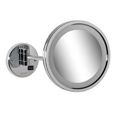Geesa Mirror make-upspiegel – rond Ø21,5 cm – LED-verlichting – 3x vergrotend, 1-armig – Chroom