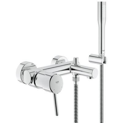 GROHE Concetto Robinet de bain avec inverseur et connexions avec garniture de douche chrome