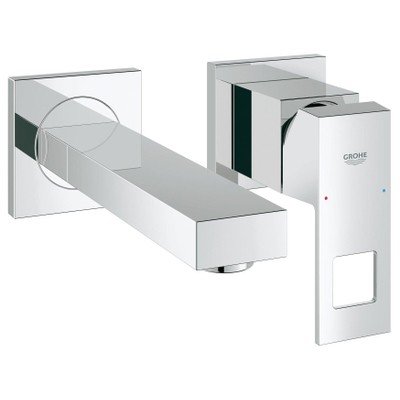 GROHE Eurocube afbouwdeel wastafelkraan - voorsprong 17.1cm - zonder waste - chroom