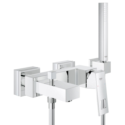 Grohe Eurocube Badkraan - met omstel - met koppelingen - met garnituur - chroom