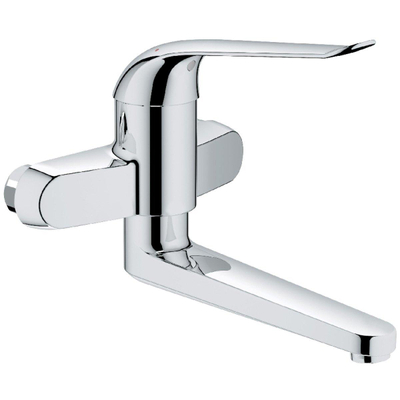 GROHE Eurosmart Care wastafelkraan - wand - laag - 2-gats - voorsprong 17.7cm - chroom
