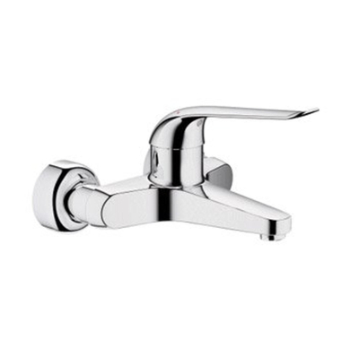 GROHE Euroeco wandkraan met koppelingen inclusief hendel 17cm 20,3cm chroom