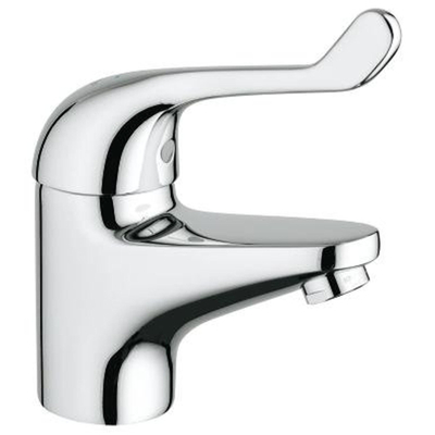 Grohe Eurosmart Care Veiligheidswastafelkraan - laag - met hendel 12cm - gladde body - chroom