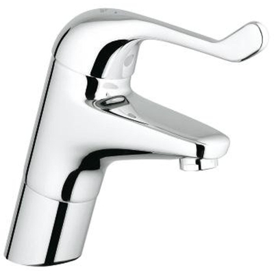 Grohe Eurosmart Care Veiligheidswastafelkraan - hoog - met hendel 12cm - gladde body - chroom
