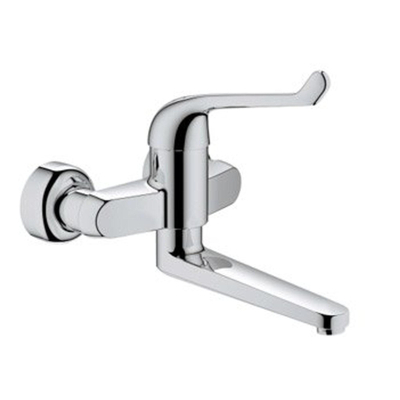 Grohe Eurosmart Care Veiligheidswandkraan - draaibare uitloop - chroom