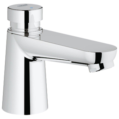 Grohe Euroeco Cosmopolitan S Waterbesparende Wastafelkraan - zelfsluitend - voor artikel 44593 - blauw/rood - chroom