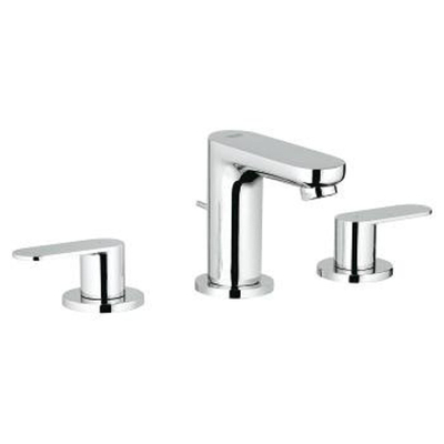 GROHE Eurosmart Cosmopolitan wastafelkraan - laag - 3-gats - tweegreeps - zonder waste - chroom
