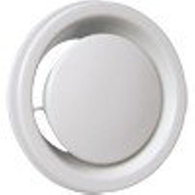 Itho Bouche d'extraction en métal 125mm. RAL 9010 blanc