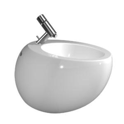Laufen Alessi One bidet suspendu 58.5x39x35.5cm 1 trou de robinetterie incl. clou avec côtés fermés céramique lcc-blanc
