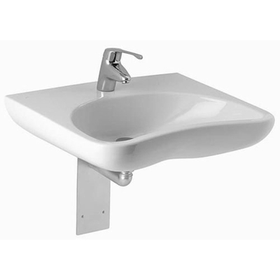 Jika Euroline lavabo pour fauteuil roulant 64x55cm sans trou de robinetterie Blanc