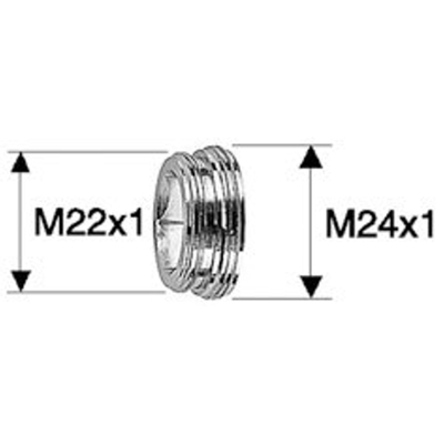 Neoperl Fitting met 2 aansluitingen