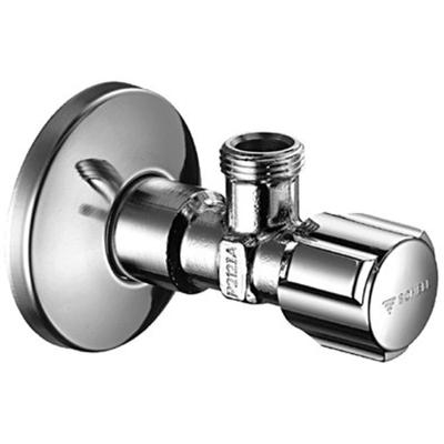 Schell Comfort robinet d'arrêt d'angle à raccords à compression avec poignée Comfort sans rosace 1/2x3/8 classe de débit A chrome