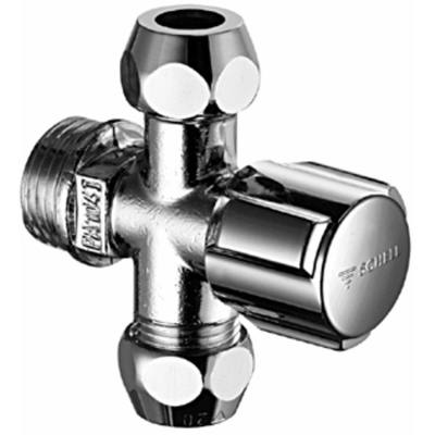 Schell Comfort robinet d'arrêt d'angle 1/2 avec 2 raccords 3/8 chrome