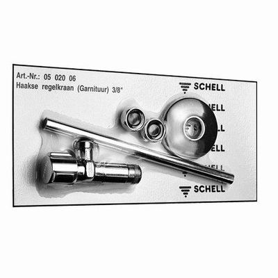 Schell robinet d'arrêt d'angle avec petit tube 3/8x10mm à serrage chrome