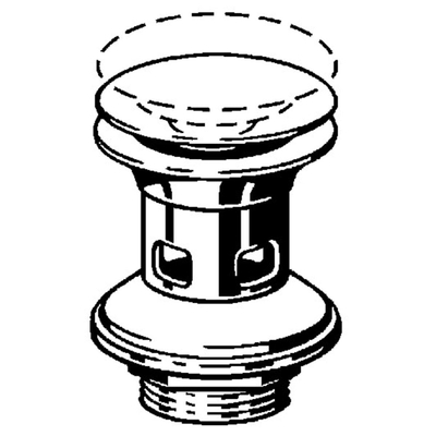 Viega Visign v1 bonde à poussoir avec trop-plein 175 mm chrome