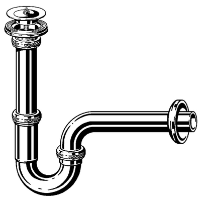 Viega siphon à tube avec tuyau mural 5/4 avec rosace avec tube réglable 120mm chrome