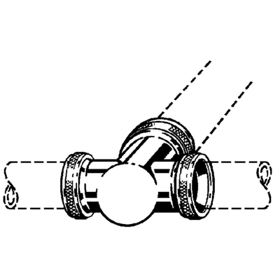 Viega chrome pièce T 5/4"x32x 6/4"x40