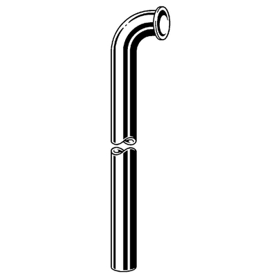 Viega Tuyau de sol avec courbe courte pour siphon bouteille 5/4x68 avec coude sans rosace chromé
