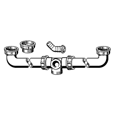 Viega hostaleen évacuation double 6/4 sans siphon