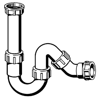 Viega hostaleen siphon universel 6/4x40mm avec raccord à serrage