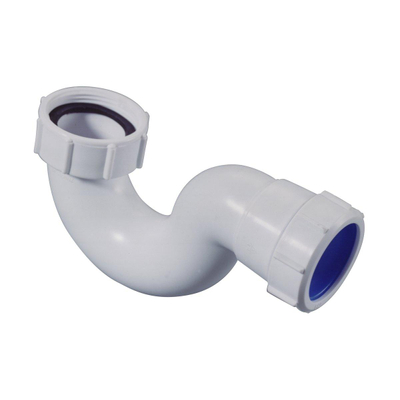 McAlpine siphon de receveur de douche modèle bas 6/4x40mm adapté pour baignoire ou douche avec garde d'eau 20mm blanc