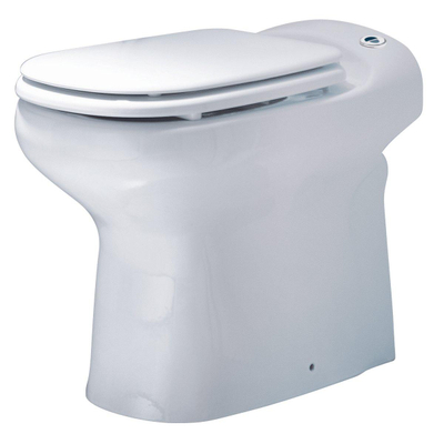 Sanibroyeur Sanicompact Elite broyeur de matières fécales dans cuvette de toilettes sur pied avec abattant E