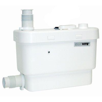 Sanibroyeur Sanivite pompe d'eaux usées pour cuisine douche baignoire et lavebo relevage 5m ou 50m horizontale blanc