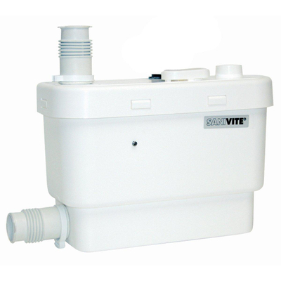 Sanibroyeur Sanivite pompe eaux usées pour cuisine douche baignoire bidet et lavabo hauteur de refoulement 5m ou horizontale 50m blanc