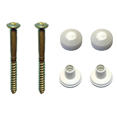 De Beer set de fixation combi bec croix 6x60mm blanc galvanisé