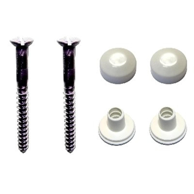 Vis de fixation De Beer pour WC au sol – kit de fixation 6x60, inox, blanc