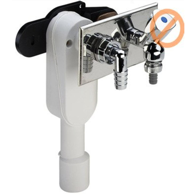 Viega siphon encastré pour machine à laver avec robinet aérateur de raccordement blanc