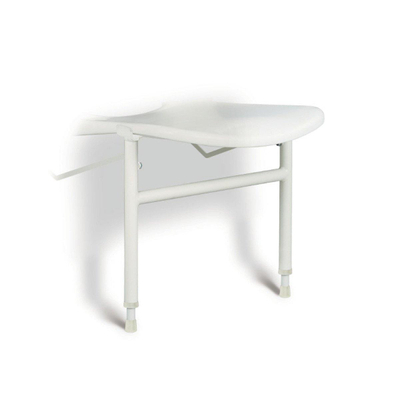 Handicare Linido ensemble double de pieds d''appui pour sièges de douche inox revêtu blanc