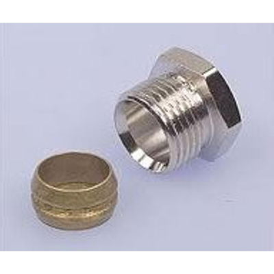 Knelset Heimeier 1/2"bu. x 15 mm nickelé