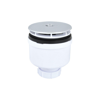 McAlpine ST douchebakafvoer compleet voor douchebak met gat 90mm - verticale afvoer 50mm - hoog 105mm - chroom