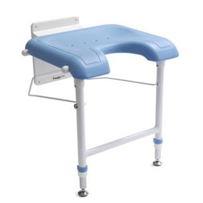 Handicare siège de douche rabattable avec pied de support blanc