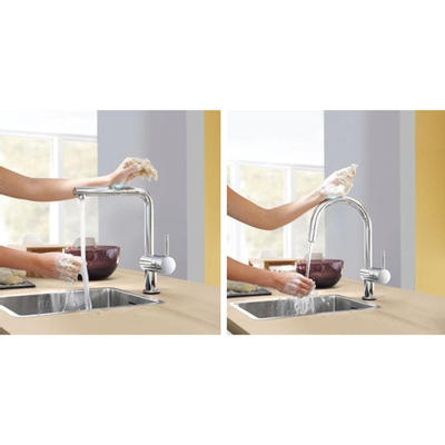 GROHE Minta Mitigeur de cuisine - haut - bec en L - chromé