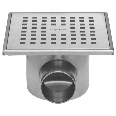Easy Drain Aqua quattro siphon de sol inox 15x15cm horizontal 4cm inox